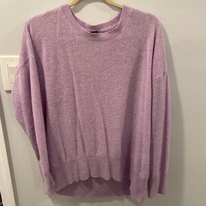 100% cashmere pure luxe Tahari purple sweater